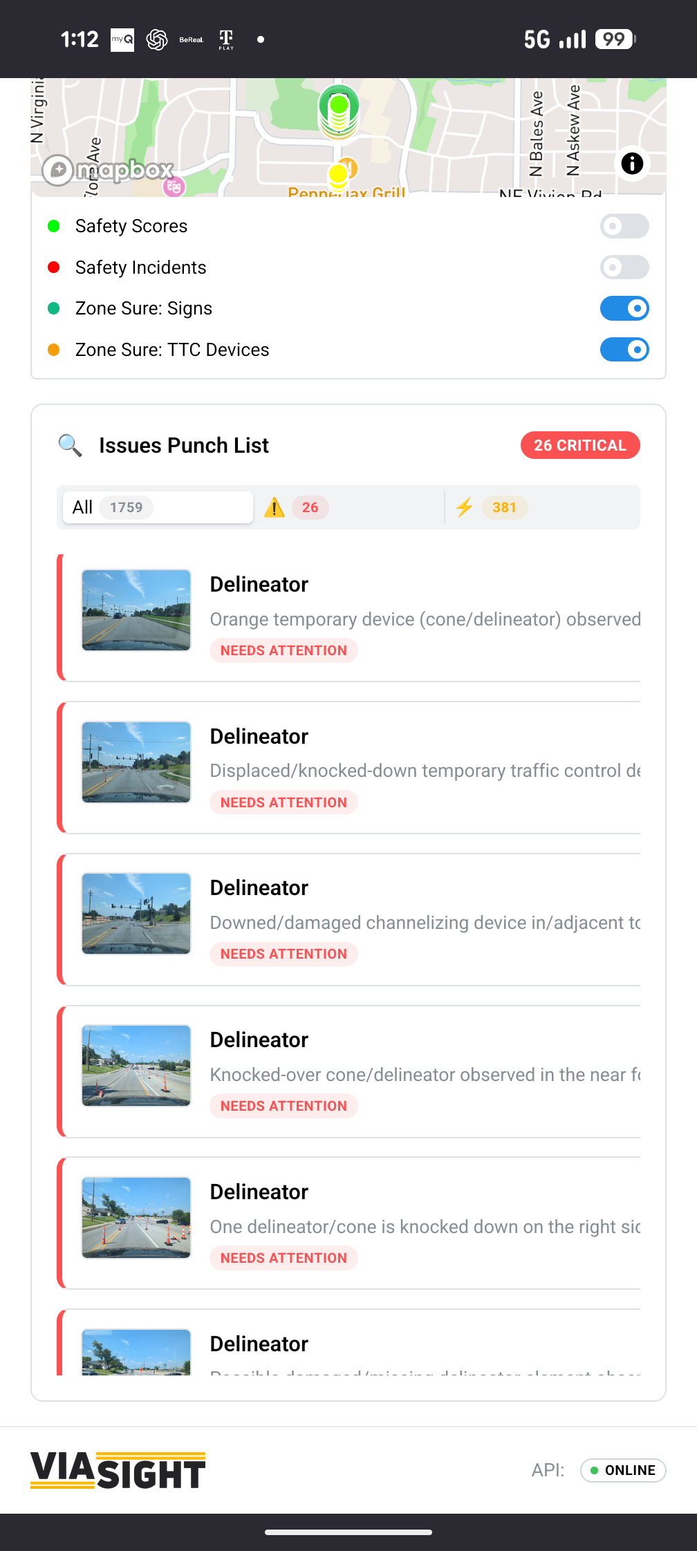 Zone Sure Issues Punch List